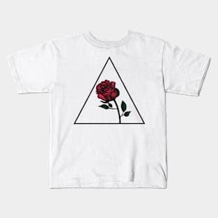 Minimalist Red Rose Kids T-Shirt